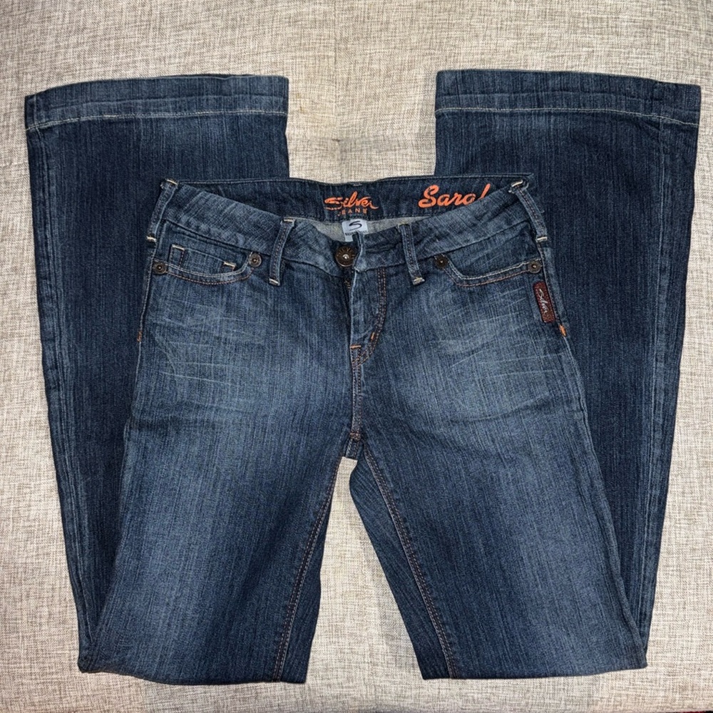 Vintage Silver Sarah Flare Jeans. 26W 33L